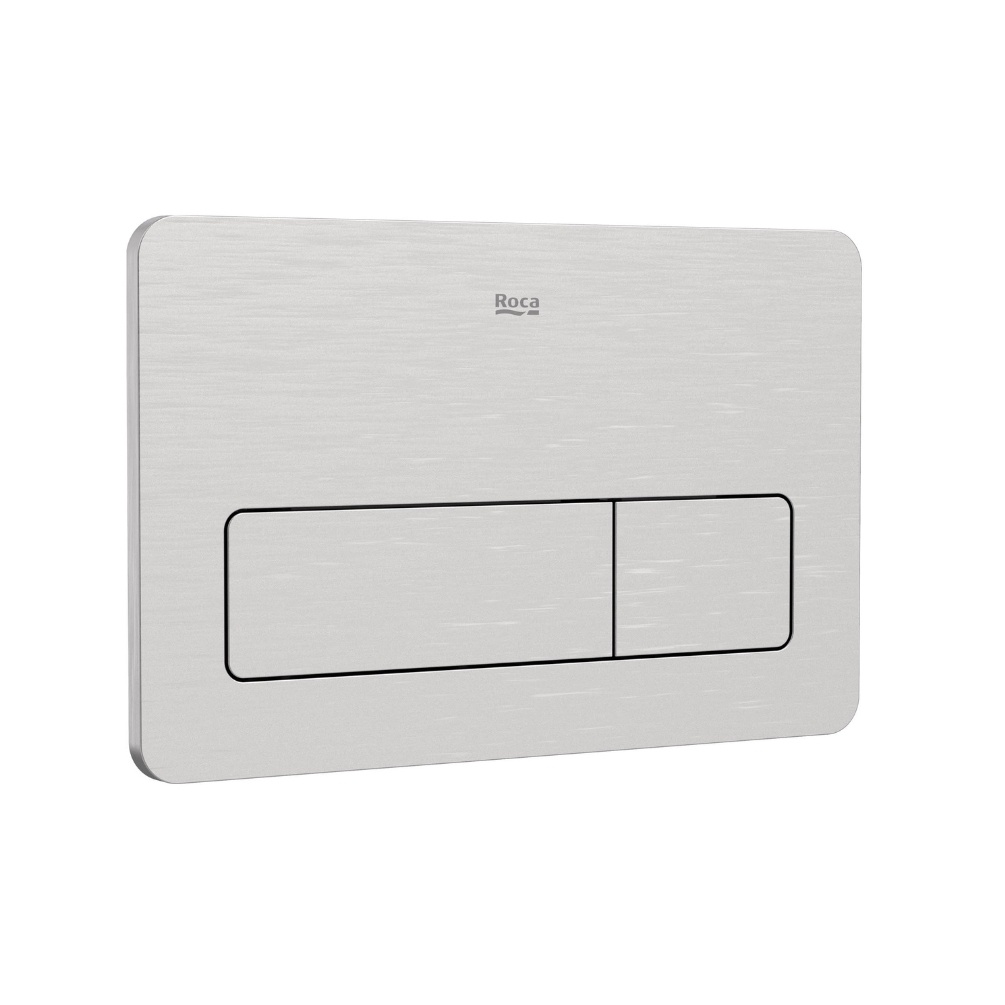Cut out image of the Roca Duplo One PL3 Pro Stainless Steel Dual Flush Plate